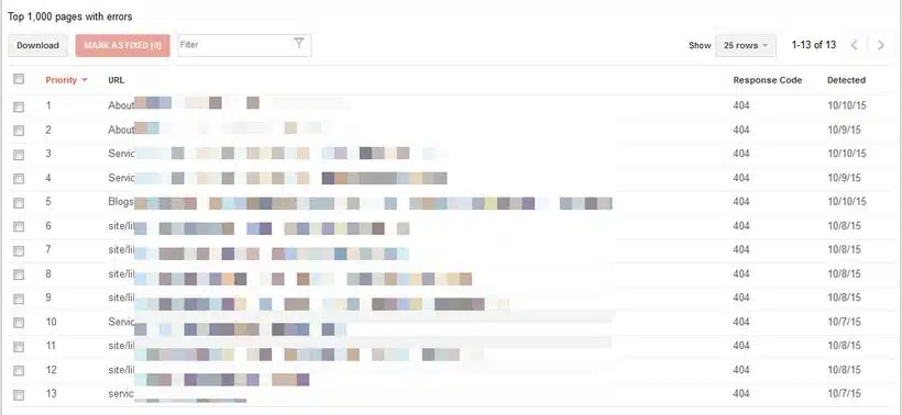 404 errors - Search Console - Browser Media