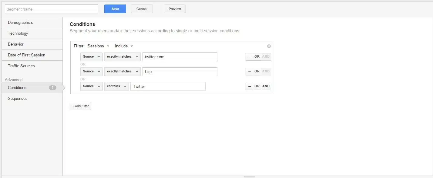 GA Advanced Segments - custom segment