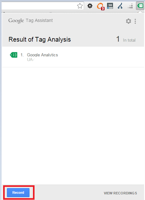 Google Tag Assistant - Extension