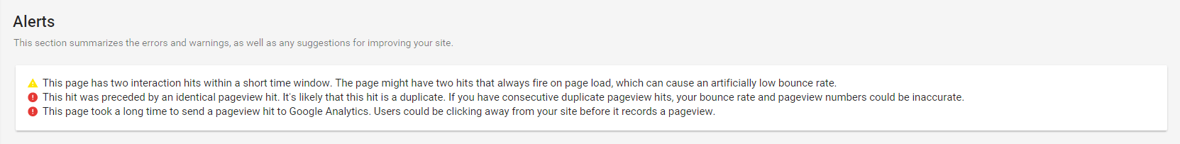 Google Tag Assistant - GA Tag Alerts from Google tag Assistant