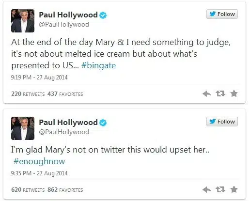 Great British Bake Off - Paul Hollywood Twitter