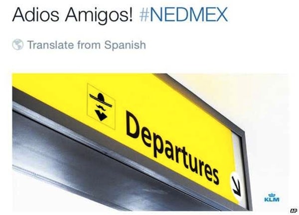 KLM World Cup Tweet