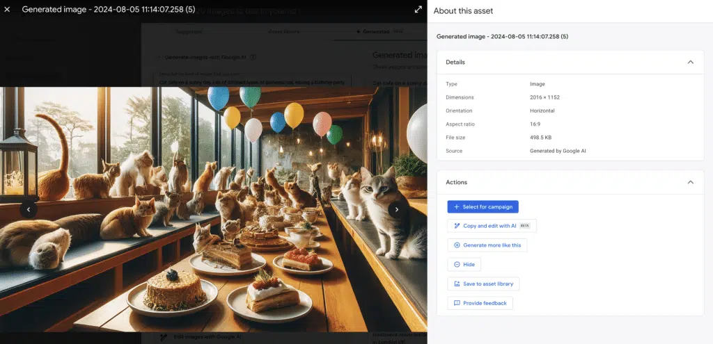 Google Ads GenAI cats oh no what is going on with these cats
