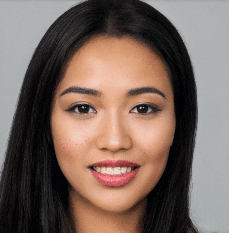 AI generated picture of a young woman with black hair