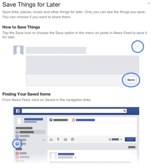 Tech Crunch - Facebook Save Feature
