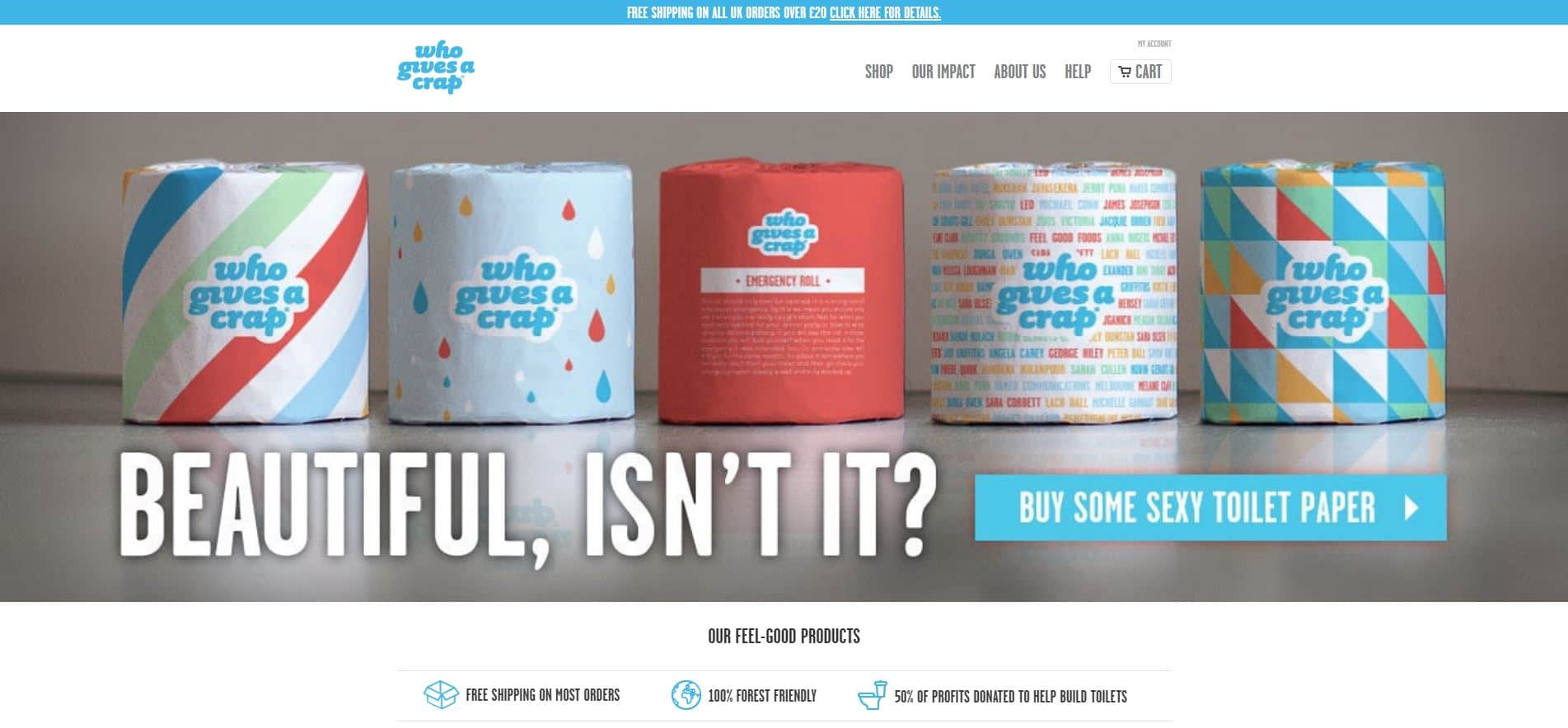 Who Gives A Crap - How to make visitors come back
