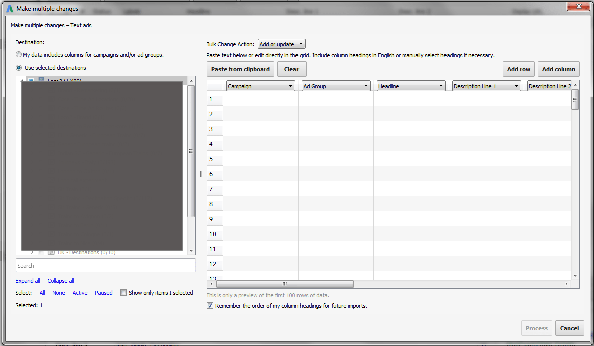 make multiple changes google editor