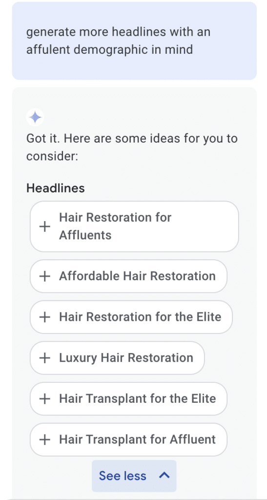 another google ads ai prompt