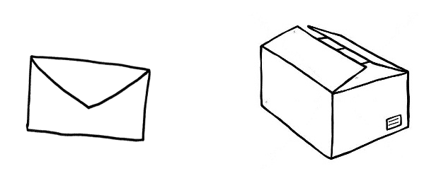 picture of envelope and box