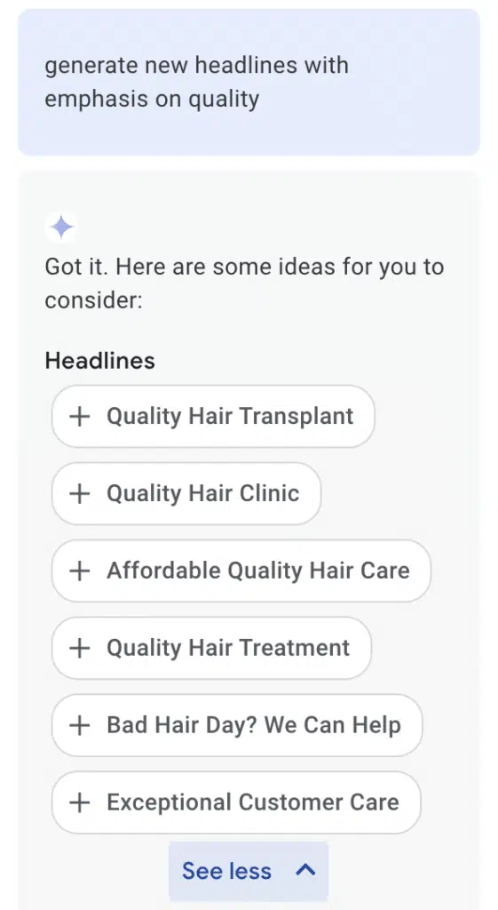 google ads ai prompt quality