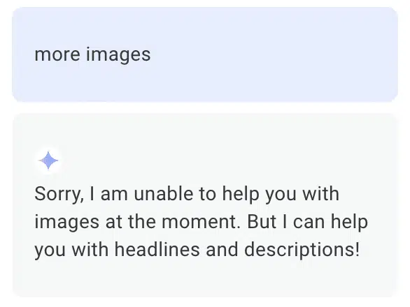 google ads ai says no to image generation