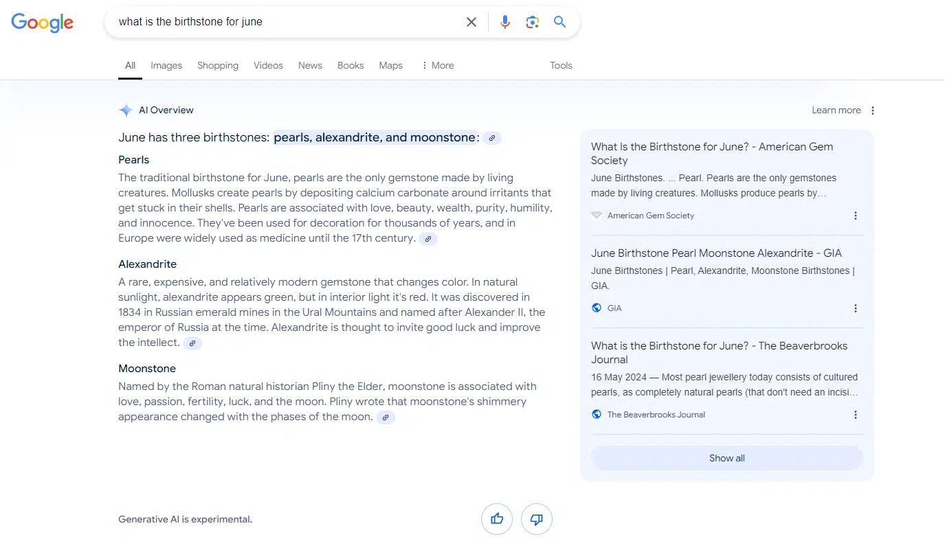 google serp with ai overview uk