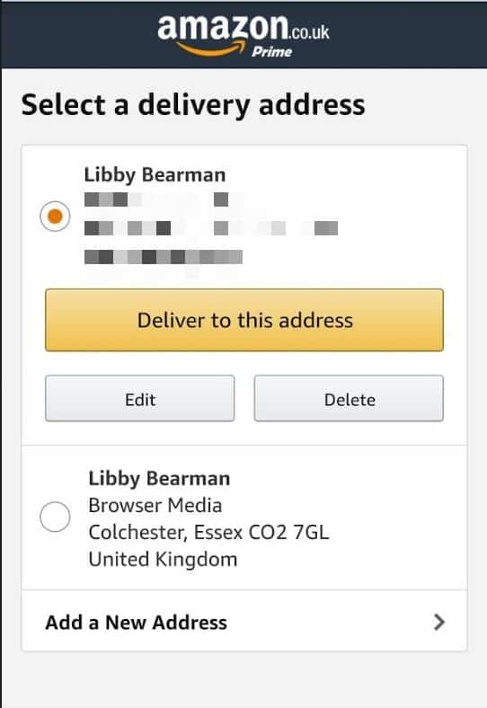mobile shopping cart abandonment - amazon step by step checkout - browser media