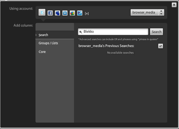 Monitoring twittter with tweetdeck