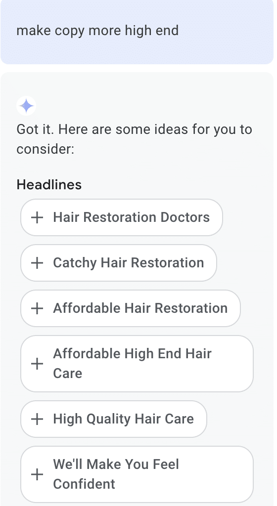 more ai google ads prompts