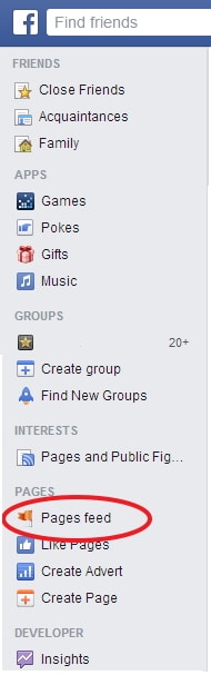 Facebook - Pages Feed