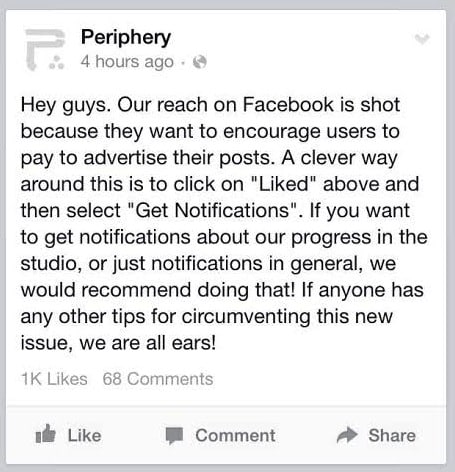 Periphery Facebook Page Post