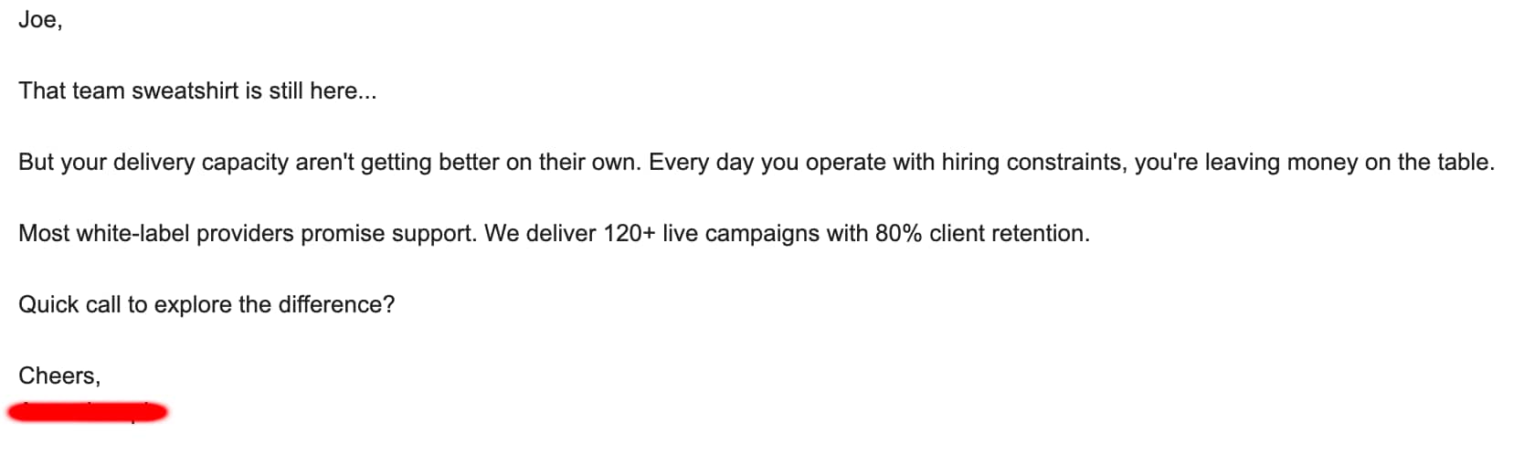 Cold email outreach follow up